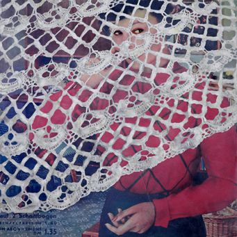 Eva Rosenstiel  – „1951“, 2025, 80 x 60 cm, Öl/Fotografie auf Aludibond, Ausschnitt