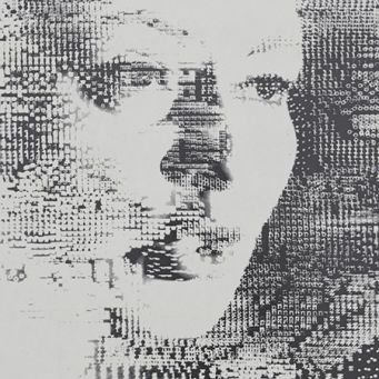 Schwarz-Weiß-Ausdruck eines textbasierten Selbstporträts von Lily Greenham, 1970er Jahre, Lily Greenham Archive, Goldsmiths, University of London