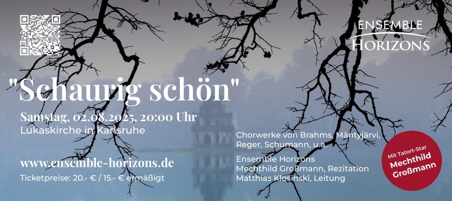 WERBUNG: Ensemble Horizons – „Schaurig schön“ am Sa, 2.8.