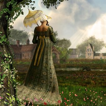 Jane Austen (Abb.: Style Woman Strolling Countryside, Adobe Stock)