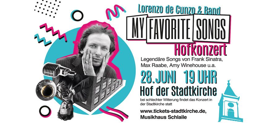 WERBUNG: Stadtkirche – Hofkonzert mit Lorenzo de Cunzo & Band