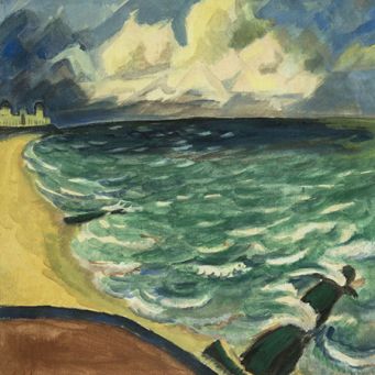 Erich Heckel – „Aufsteigende Wolke“, 1916, Öl auf Leinwand, 83 × 70 cm, Sammlung Kunsthaus NRW Kornelimünster (Foto: Anne Gold)