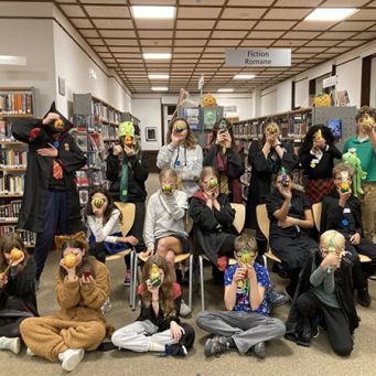 Hogwarts Library Halloween Night