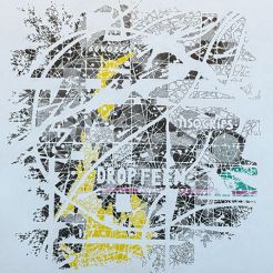 Drop Feen, 2025, Grafit & Buntstifte auf Zeichenkarton, 46 x 42 cm