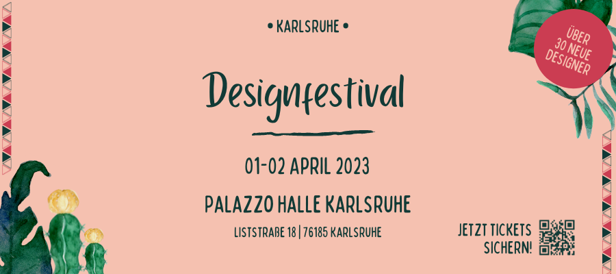 WERBUNG: „Designfestival Karlsruhe“ am Sa+So, 1.+2.4.