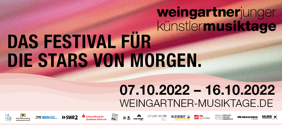 WERBUNG: „Weingartner Musiktage junger Künstler“ vom 7.-16.10.
