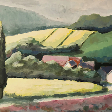 Joachim Tatje – „Morgen in Elbrinxen“, Ei-Tempera auf Leinwand, 2018